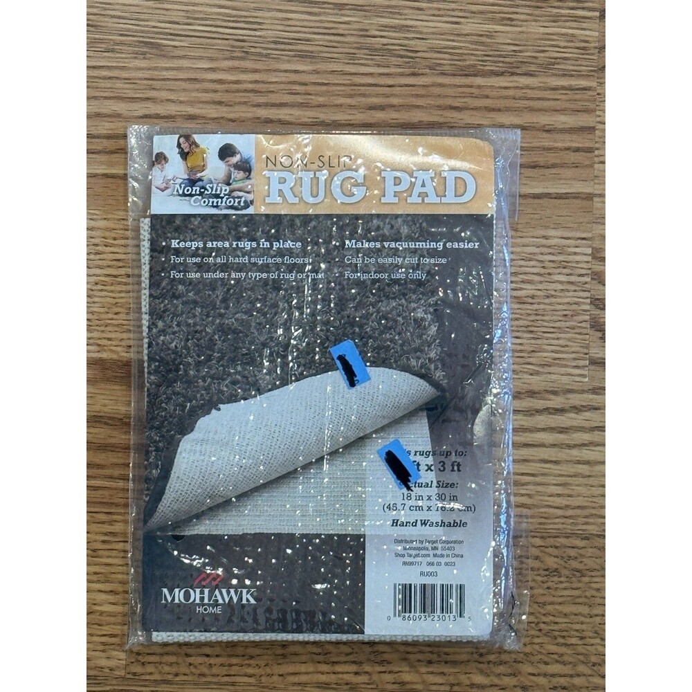 New Mohawk Home Non-Slip Rug Pad 18" x 30" Fits Rugs Up To 2' x 3' RU003